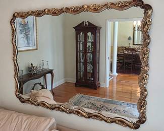 Large Gold Gilded Mirror