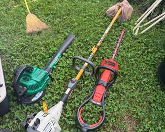Weed eater: $50 Hedge trimmer: $20 Leaf blower: $35