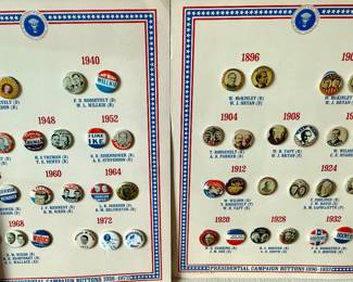 Vintage political buttons and pins 