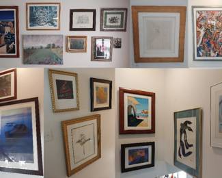 Tom Tomasek, Martel, Michael Jordan, Fanch, “Pessima” Henri De Toulouse-Lautrec, “Tan Barbara La Seguridad Como” Francisco Goya, “Grand View Of Santorini”, Well Balanced II” Igor Medvedev, Itzchak Tarkay, “Nuages” Littorio Del Signore, “Place Du Tertre Montmartre Paris”, Gute, “Apparatus and Hand” Slavador Dali, Michael Stipek, Teri Jonas, Condon,