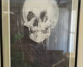 Charles A. Gilbert  1882 Drawing "All is Vanity"