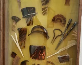 Antique Hair Comb Shadowbox