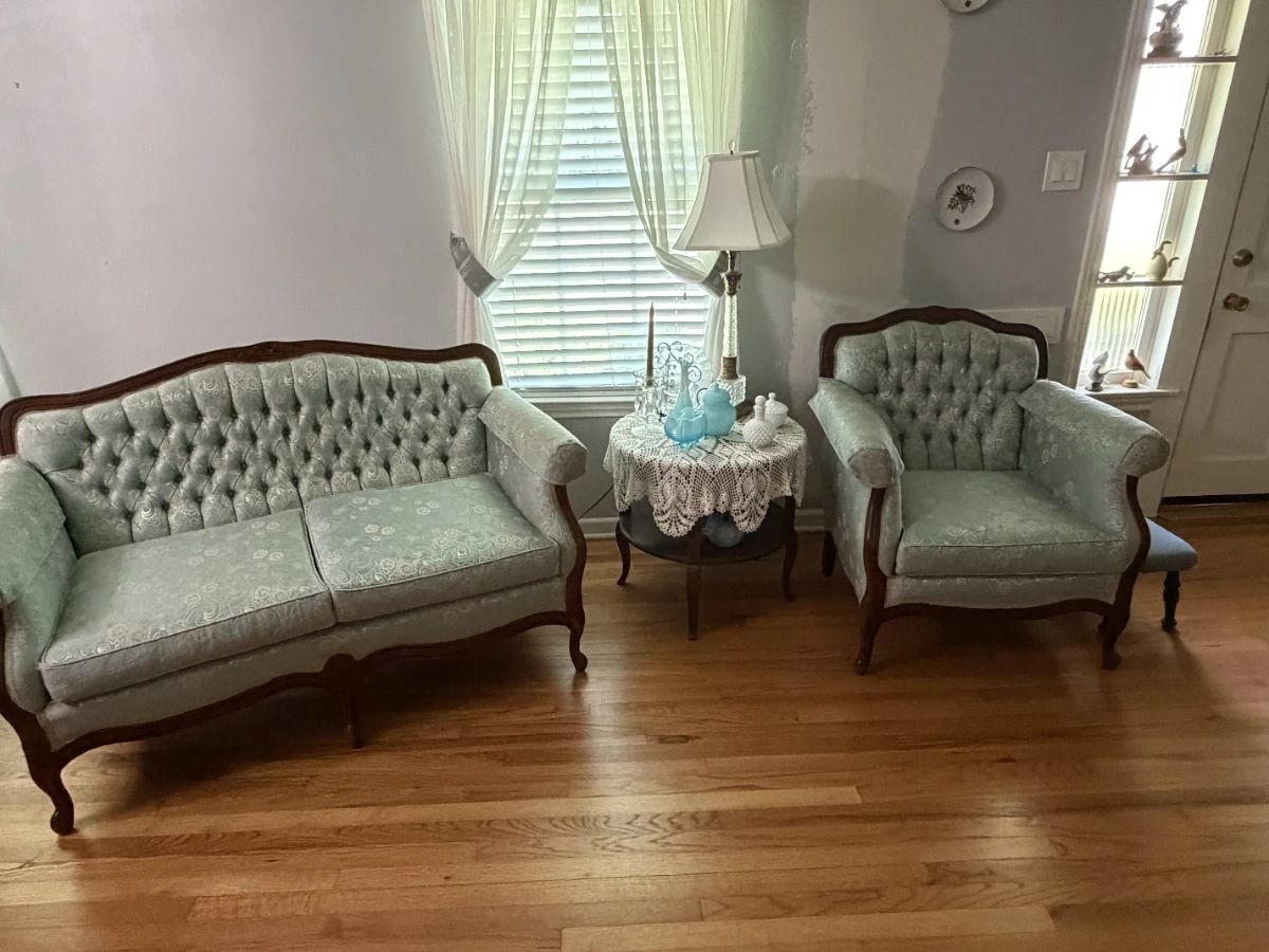 Victorian Loveseat and chair