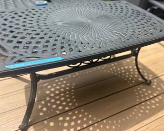 42 x 24 x 19”h metal patio coffee table $115