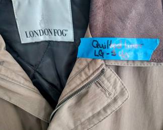Lg London Fog w/ Quilted Liner $40