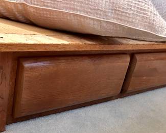 3 drawers on each side of bed base