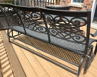 Back of 3 seat glider ; glider $300