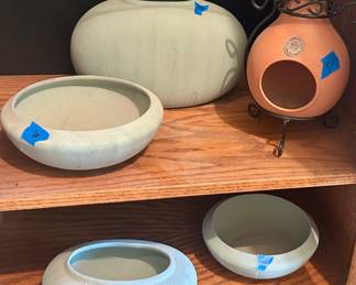 Pottery prices marked on each piece in picture