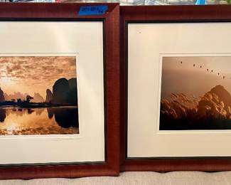 Two framed and matted sister photos signed by artist 27”w x 23” high $75 each