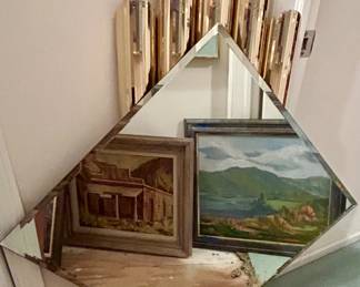 1980’s mirror Art 16”w x 34”h $250