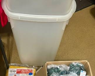Gift wrap clear storage & clear light, nib rain set $18