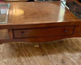 American Signature 2 level with drawer under top Coffee Table 52”w x 30d x 20”h $165