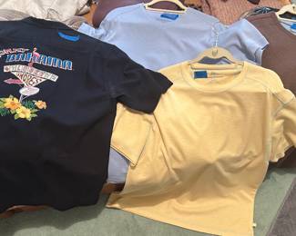 Tommy Bahama T-shirts prices marked on each picture