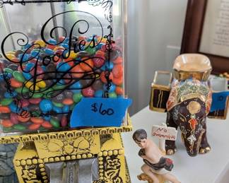 Antique candy/ gum ball dispenser $60
