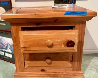 Solid wood, 2 drawer Broyhill Furniture  Night stand / end table 26”w x 17”d x 25”h $65