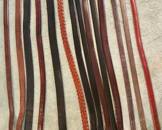 Leather Belts 32 to 36 inch waist. Price is marked on each in picture.