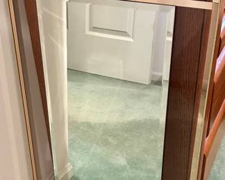 Vntg ‘80’s mirror folding Demi table topper 18 x 9 x 36 $60