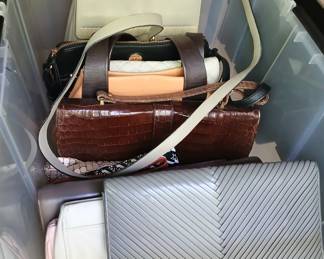Vintage and modern purses 