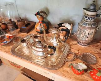 Silverplate tea set