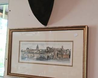 Artwork and pottery piece 