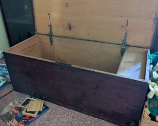 Storage trunk with brass handles