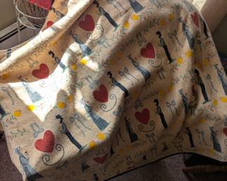 Vintage swedish wedding blanket