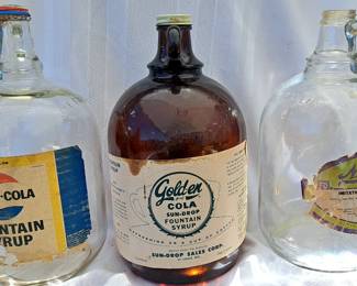 PEPSI & COLA SYRUP BOTTLES