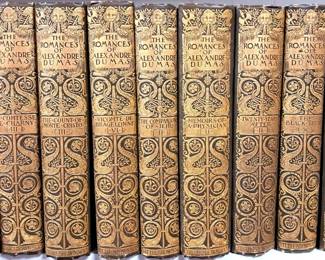 BEAUTIFUL ANTIQUE BOOKS NUMBERED ROMANCE A DUMAS
