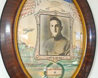CONVEX GLASS MILITARY PICTURE OUR HERO