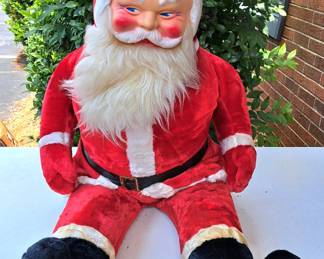 SCARCE LARGE SANTA CLAUSE W VINYL FACE CHRISTMAS