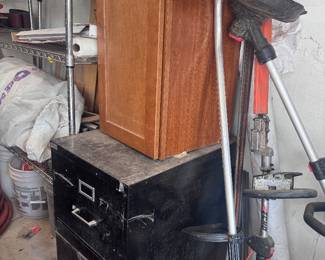 Weed whacker, filing cabinet 