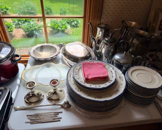 pewter collection, plates