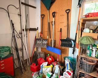 snow and yard tools, garden supplies