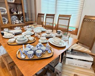 Tea set, china set, christmas dishes