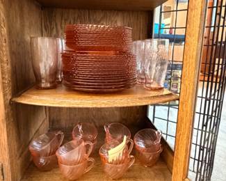 pink dish sets