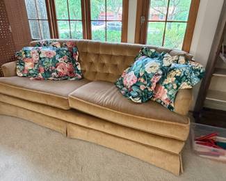 golden velvet couch