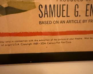 #35 Follow the Sun 1951 Movie Poster 17x14 $75.00