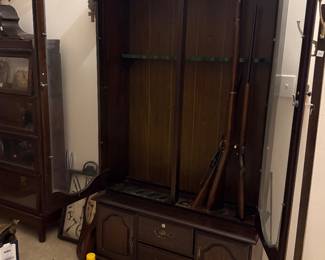 #30 Gun Cabinet with key 37x14x69 $200.00