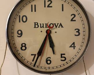#26 Vintage Bulova Electric Wall Clock $50.00