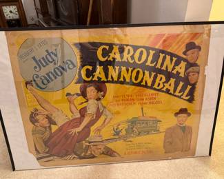 #32 Vintage Carolina Cannonball Movie Poster Framed 28x22 $75.00