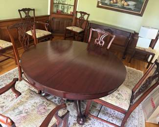Antique Dining Table without Leaves 52" Round