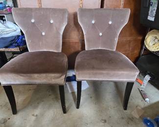 Purple side chairs