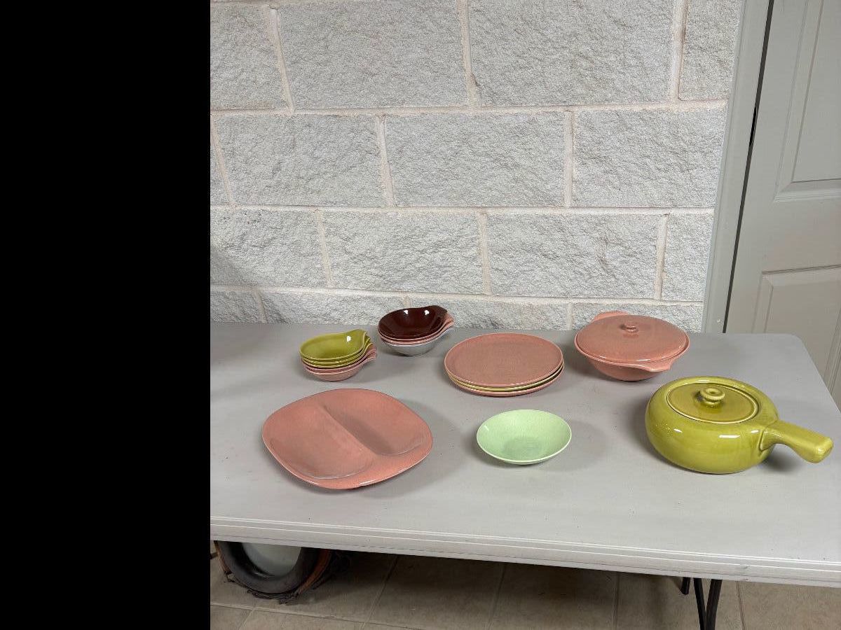 Mid-centry modern Russell Wright by Steubenville colored serving and dish/bowl ware. 