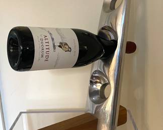 Nambe wine bottle holder