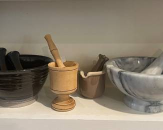 Mortar & pestle collection 
