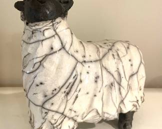 Jill Ratel raku sheep