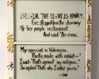 Window framed poetry
