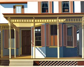 Painting by C. Parker 1981, “Brown Shutters" Frederick MD