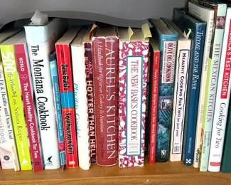 Cookbooks: Silver Palate, America's Test Kitchen, Joy of Cooking, heart-healthy diet