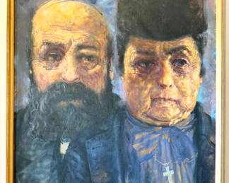 Oil painting “Brother + Sister” by Richard A. Clark
